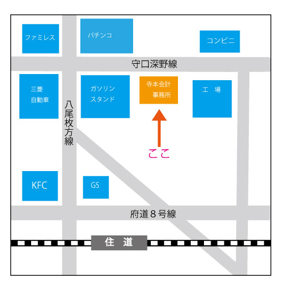 TERAMOTO ACCOUNTINGの地図